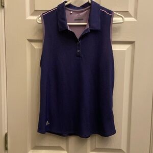 Adidas purple sleeveless golf shirt- ladies large
